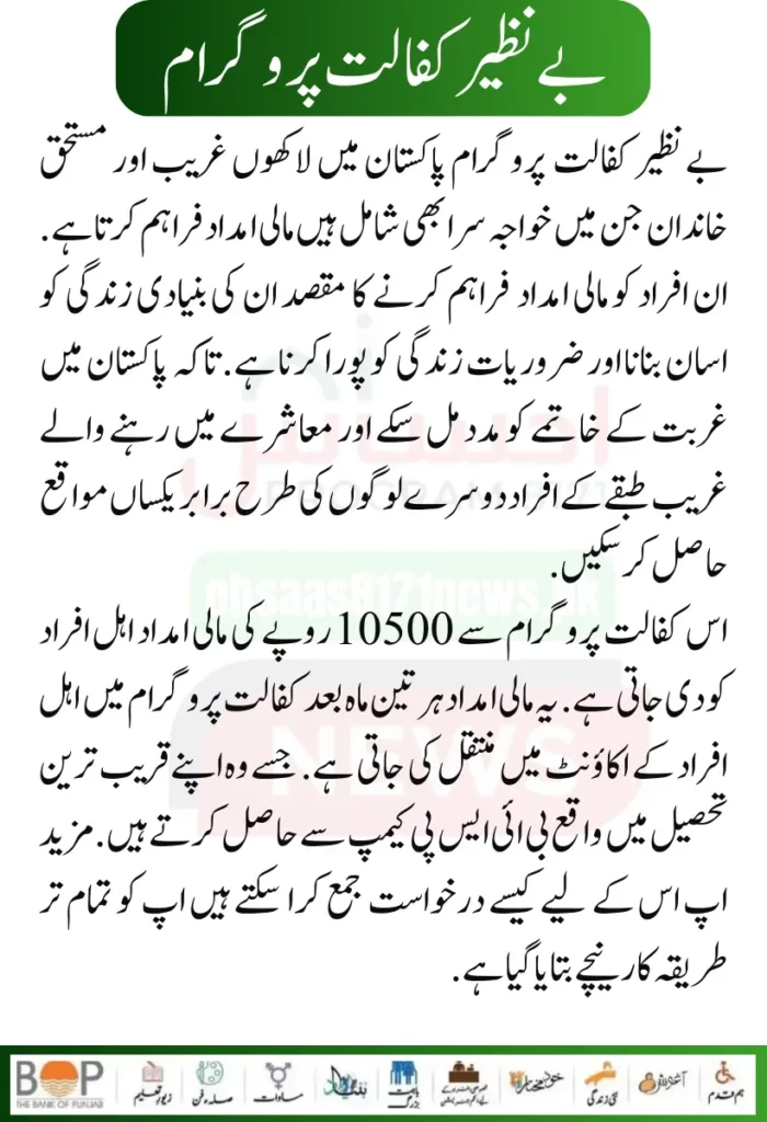 Benazir Kafaalat Program