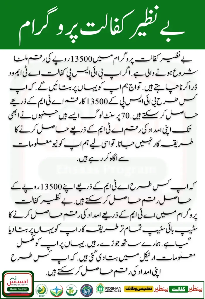Benazir Kafaalat 13500 Payment Schedule How to Check Online Status Easily 6