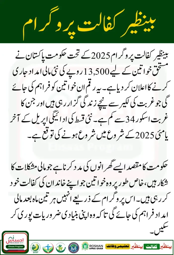 Benazir Kafaalat 2025