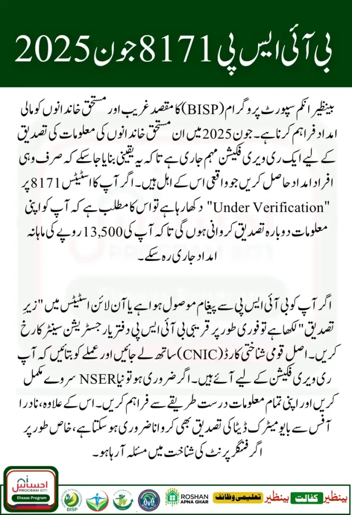 Benazir Kafalat Payment Status June 2025