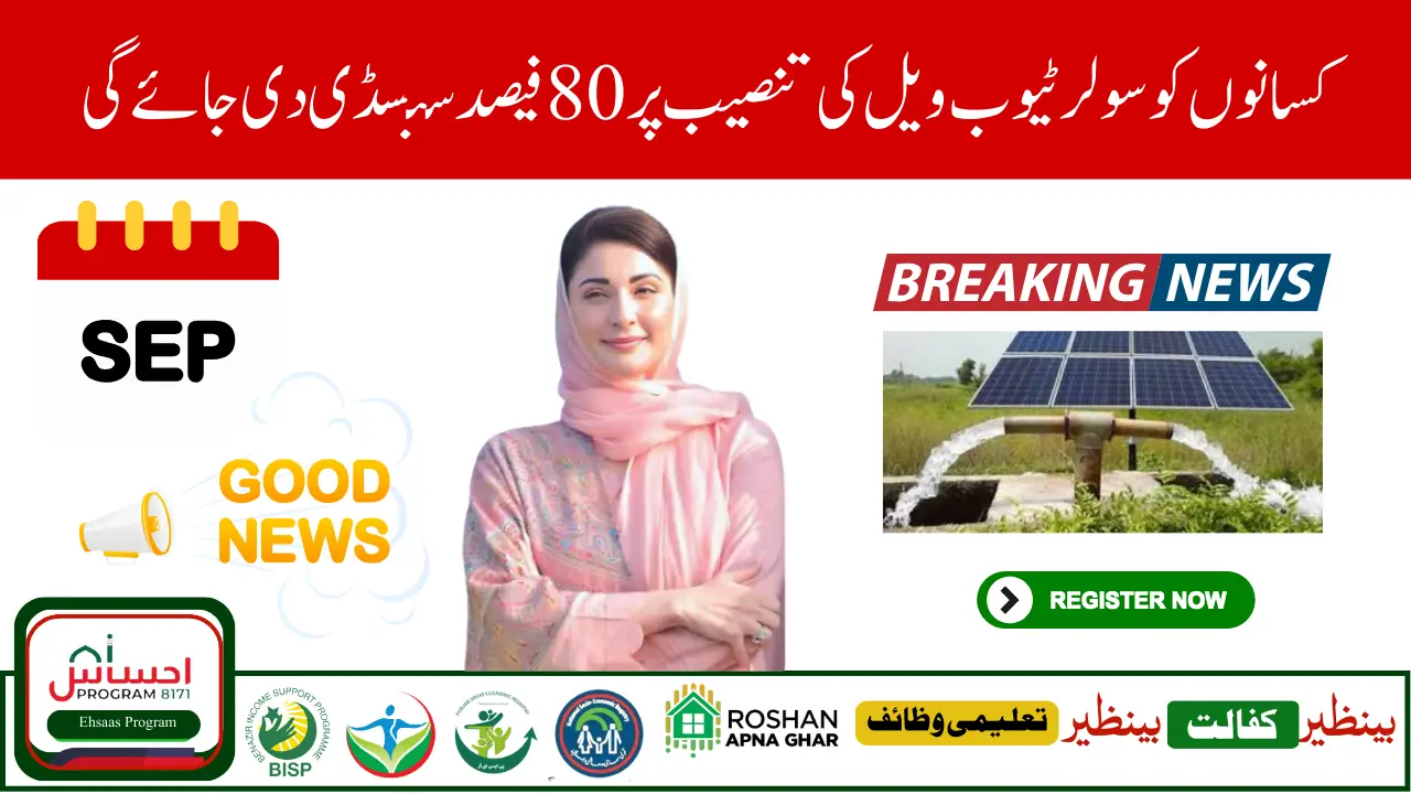 Punjab Solar Tubewell Project 2025 Brings 80% Subsidy for Farmers – Apply Now for September Registration